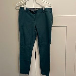 Madison Jules Teal Charlotte slim Pencil Pants size 6 short
